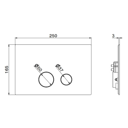Newform X-Steel 316 Клавиша смыва для унитаза, двойная, для систем инсталляций GEBERIT SIGMA 8 & SIGMA 12, цвет: нержавеющая сталь 