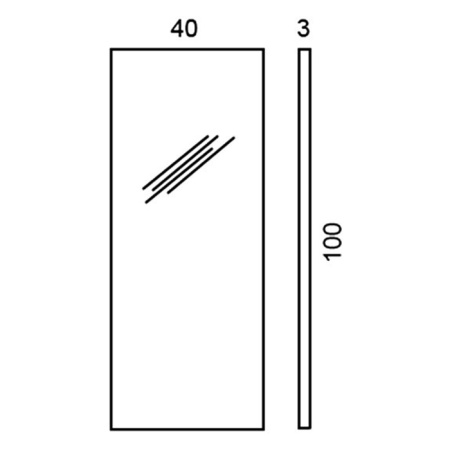 Colombo Fashion Mirrors Зеркало в раме, 40х100см., цвет: хром 