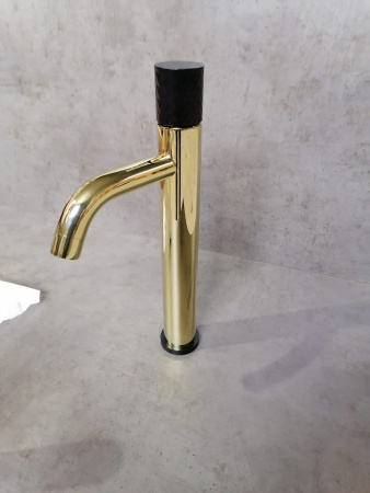 Смеситель STICK для умыв. выс. GOLD Matt Black_Комплект 