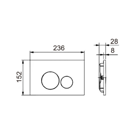 NEMO NMFD023M-BG Клавиши смыва - круглые кнопки, брашированное золото 
