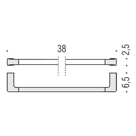 Colombo Lulu Полотенцедержатель 38 см, цвет: PVD золото 