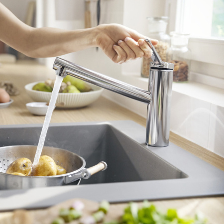 HG Zesis M33 Кухонный смеситель150 1jet, цвет хром 