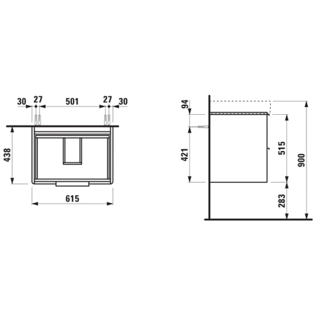 Laufen Pro S Раковина 650х465х95 мм,подвесная/для базы, с 1 отв. под смесит, цвет: белый (Последние 11 шт продаем с базой 4.0229.2.110.26) 