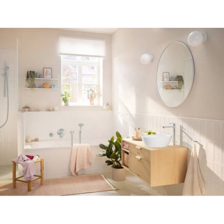 HG Rebris S Смеситель для ванны, однорычажный, скрытого монтажа, монтаж с iBox universal, хром 