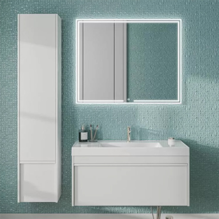 Kerama Marazzi Зеркало MIO прямоугольное с диммером 100, белое 