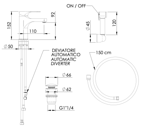 Смеситель для раковины Mariani Surf A00386SF 
