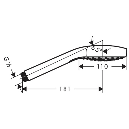 HG Croma Select S Ручной душ 110 1jet (Rain), цвет: белый/хром 