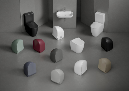 CREAVIT FREE Унитаз подвесной безободковый с биде CAPPUCINO FE322.F0000 