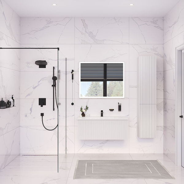 TW Shape комплект мебели, база с раковиной Kerasan 547001*1, 102х52см, с 1-м выдвиж. ящиком с механизмом push to open, цвет: белый матовый RAL9003 