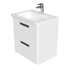 Roca THE GAP ORIGINAL Тумба подвесная 577x412x600 мм. для раковины 600 мм, с 2 ящиками, белый глянец (ZRU9302879) 