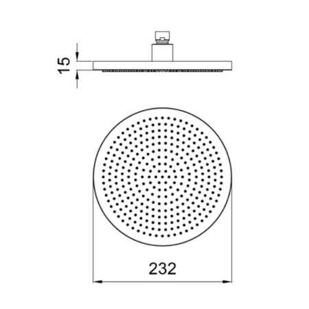 ALMAR VELVET Верхний душ 232*232 (без держателя) с функцией Velvet Rain, цвет Gun Metal Brushed PVD 
