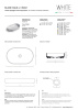 White Ceramic Blade, накладная овальная раковина 60x36x12h см в комплекте с донным клапаном, цвет белый глянцевый 