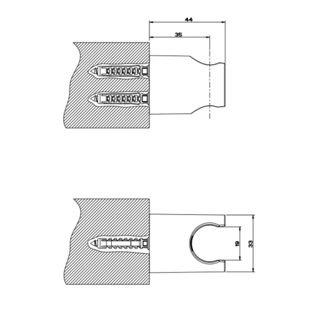 Gessi Emporio Emporio shower Держатель неподвижный для душевой лейки, цвет: Chrome 