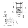 Duravit DuraSystem Рама для установки подвесного унитаза Standard 84 см 840x500x155 мм 