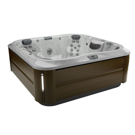 JACUZZI J375 Минибассейн 2310x2310x950 мм., отдельностоящий, Bluewave™ Stereo System, панели Modern hardwood, цвет Platinum (без крышки) 