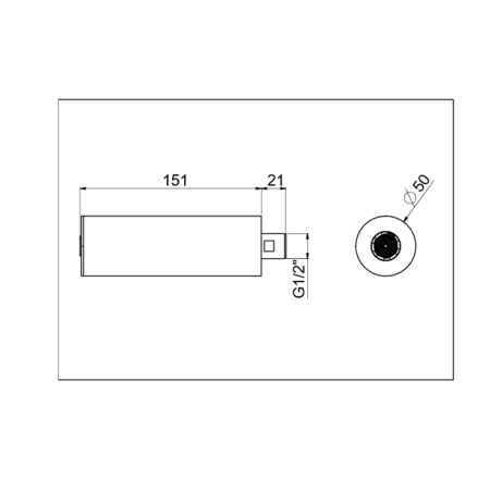 CARIMALI ILTONDO- Потолочная насадка для душа D50 H150 