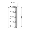 DURAVIT DURASTYLE Шкаф 500х240х1400 мм., подвесной, правый, 1 дверь, 3 полки, цвет белый матовый 