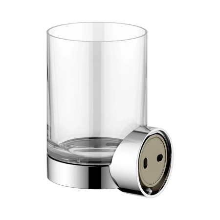 Keuco REVA Стакан подвесной хрустальный, скрытый крепеж в к-те для привинчивания или приклеивания цвет: хром 