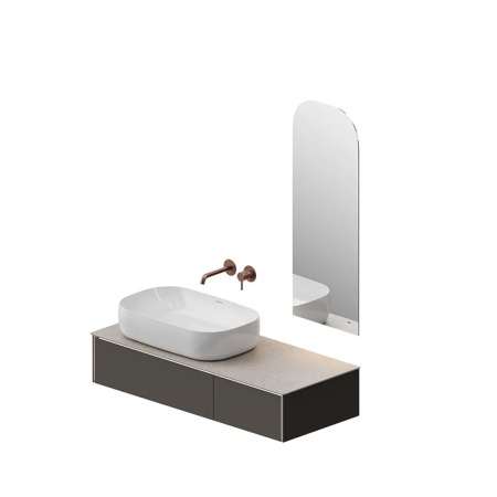 Kerama Marazzi Тумба MAGICA подвесная 120, 2 ящика, вечерний серый матовый 