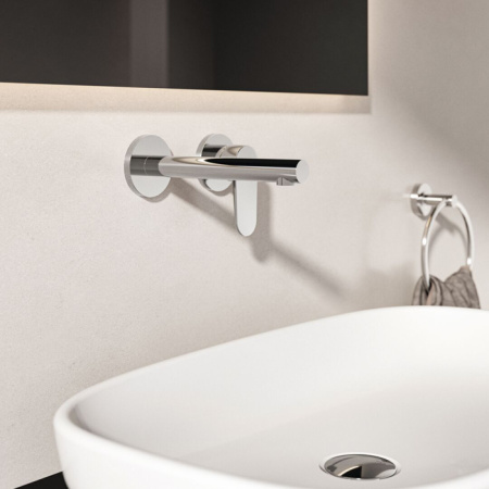 Ideal Standard Ceralife O Настенный смеситель для раковины излив: 180 мм, без донного клапана, для монтажа с A1313NU цвет: хром 