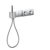 AX Edge Встраиваемый термостат для душа 470/100, на 2 источника с ручным душем (внешняя часть), цвет: хром