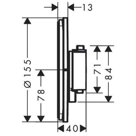 HG ShowerSelect Comfort S Термостат с регулировкой напора, скрытый монтаж, шлиф. бронза 