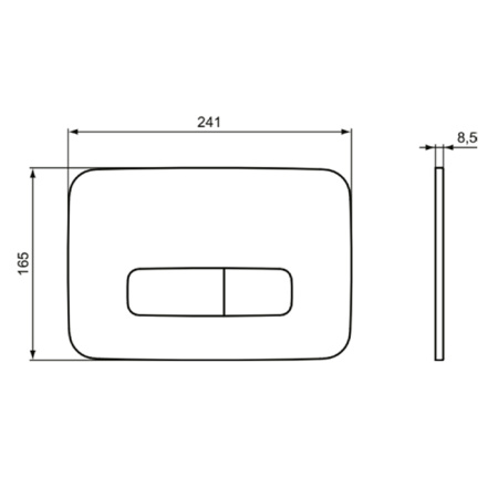Ideal Standard Oleas M1 Механическая панель смыва, двойной смыв, покрытие soft touch цвет: белый матовый 