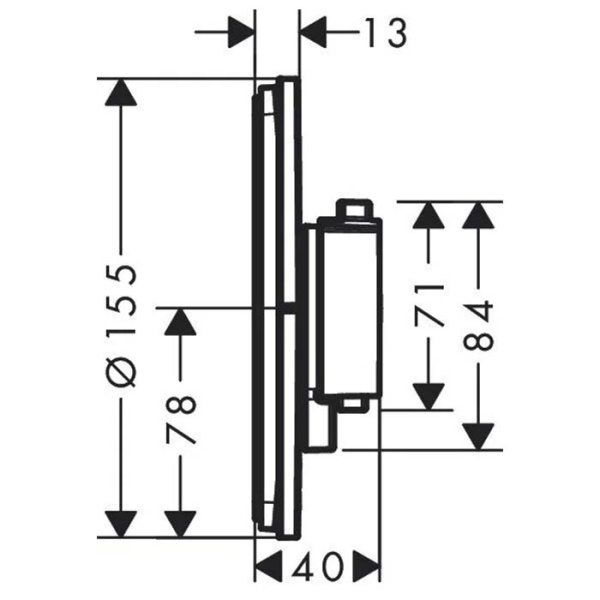 HG ShowerSelect Comfort S Термостат с регулировкой напора, скрытый монтаж, шлиф. бронза 