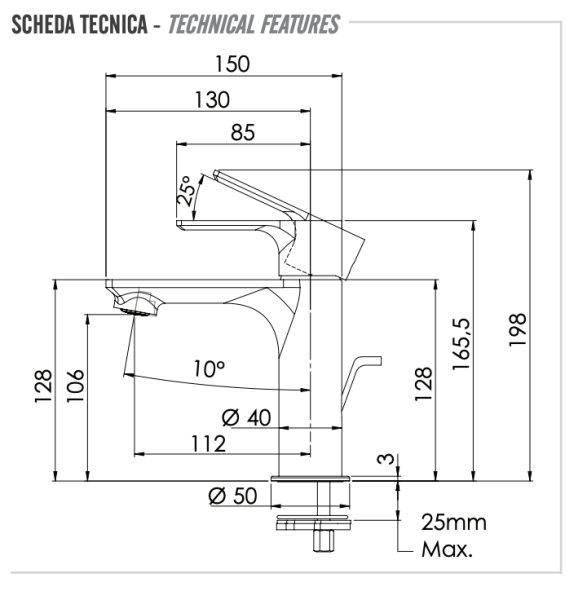 Смеситель для раковины Remer Energy EY10 