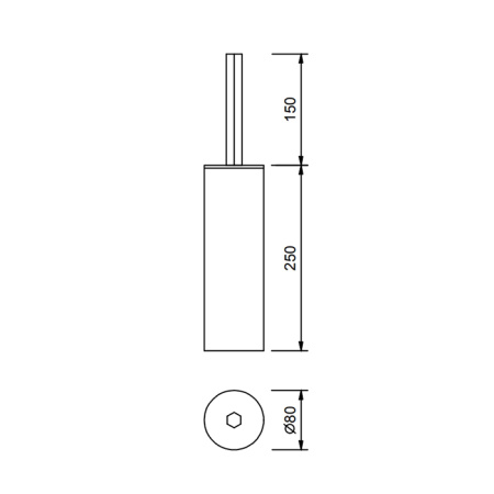 Fantini Venezia Ершик напольный, цвет: хром 