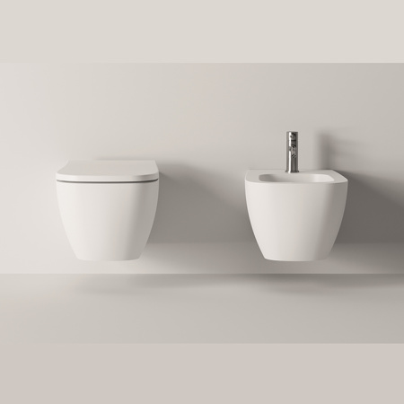 Alice Wunder  Унитаз 53х31, подвесной, безободковый, смыв aliflush+, под крепления Fischer WB-KliX, без сиденья и крышки, белый глянцевый 