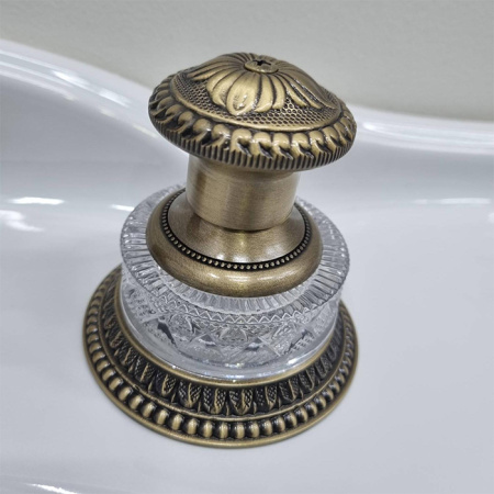 Devon Excelsior Swan Смеситель для раковины на 3 отверстия, донный клапан, цвет: античная латунь 