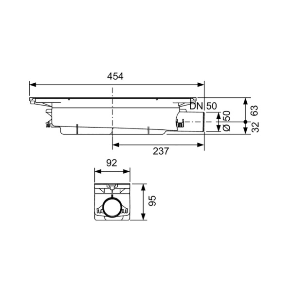 TECE сифон TECEdrainprofile &laquo;стандартный&raquo; с боковым сливом DN 50 