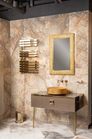 Столешница стекло 80см прямая Бронзированный коричневый 