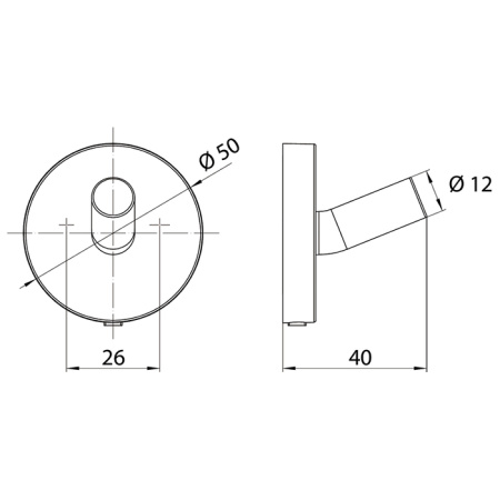Emco Round Крючок, цвет черный 