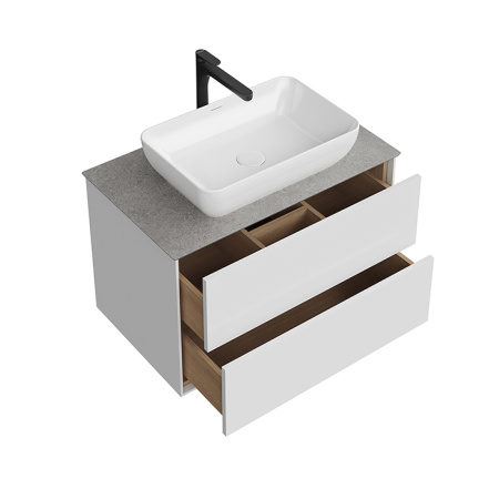 Kerama Marazzi Тумба PLAZA Modern подвесная 80 белый 2 ящика 