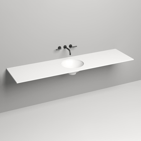 SALINI Столешница 2000х500х15 мм, из материалв S-Stone, цвет белый матовый 