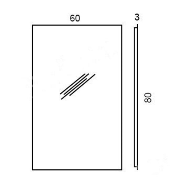 Colombo Gallery Зеркало 80x60, Цвет: нержавеющая сталь 