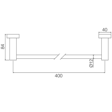 FIMA|Carlo Frattini Rotola Полотенцедержатель 400 мм., цвет хром 