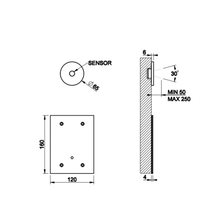 GESSI Электронное удаленное управление для настенного излива, с кран-фильтром для регулировки температуры и напора воды, цвет хром 