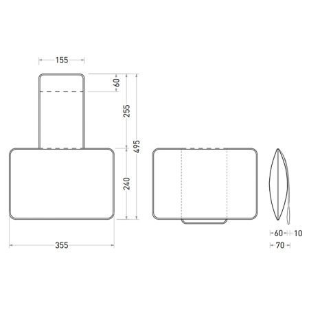 SALINI Подушка для ванны 495x355x70мм , Цвет: Grey 