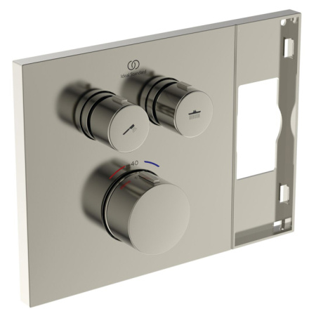 Ideal Standard Ceratherm Navigo Solos Смеситель для душа, встраиваемый, термостатический, без комплектом EASY-BOX A1000NU, цвет: PVD Silver Storm 