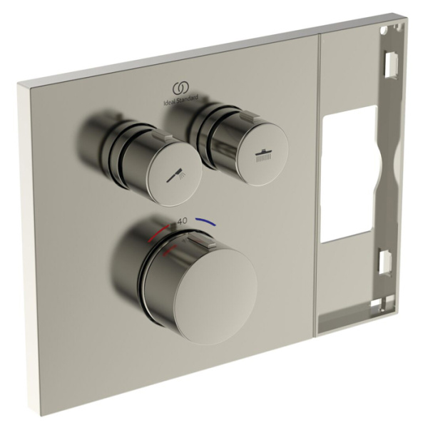 Ideal Standard Ceratherm Navigo Solos Смеситель для душа, встраиваемый, термостатический, без комплектом EASY-BOX A1000NU, цвет: PVD Silver Storm 
