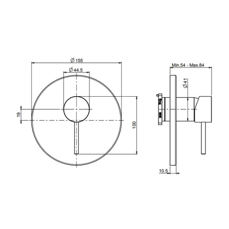 Fima Carlo Frattini, Bathroom Spillo Up, Смеситель для душа,  однорычажный, встраиваемый,на 1 отв., без внутр. части, цвет-хром 