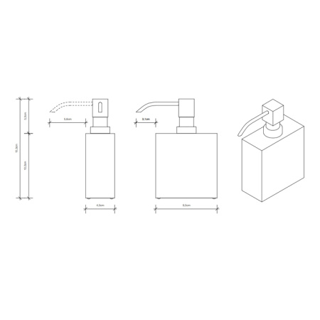 Decor Walther Cube DW 470 Дозатор для мыла, настольный, цвет: матовый никель ЗАКАЗ ПО ЗАПРОСУ 