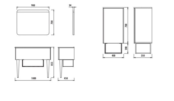 ZEON Боковой шкаф ZE2070.00.MM 