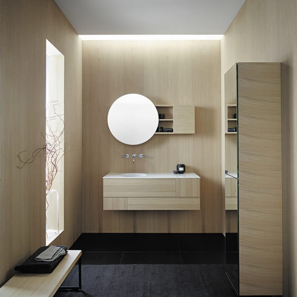 Burgbad COCO Шкаф зеркальный с верхним свет.1200х170х700 мм, Зерк дверь с обоих сторон, 1 увел стекло,1 полка. 2 перегородки, зеркало слева.цвет  дуб 