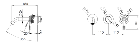 Смеситель для ванны Remer Atelier AL54D2PWBBO, белый матовый 