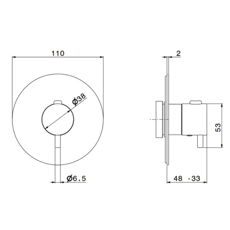 Newform X-Steel 316 Наружная часть для термостатического смесителя, без запорного вентиля (для 27890) цвет: нержавеющая сталь 