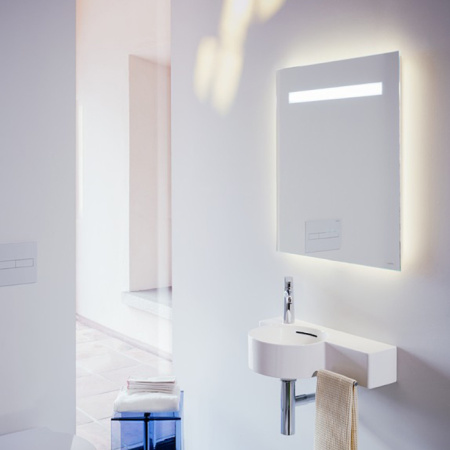 Laufen Leelo зеркало 1000x38x700 мм, горизонт. LED-подсветка, вкл от общего выключателя, 1 сенс. выкл. (вкл/выкл/диммер) 